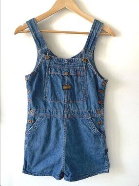 Turtle Bax 70s Denim Overall Shorts Sanforized USA Made Vintage 9 10